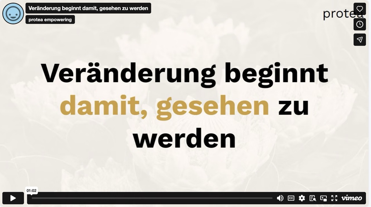 Kundenreferenz zu protea Coaching: Veränderung beginnt damit, gesehen zu werden
